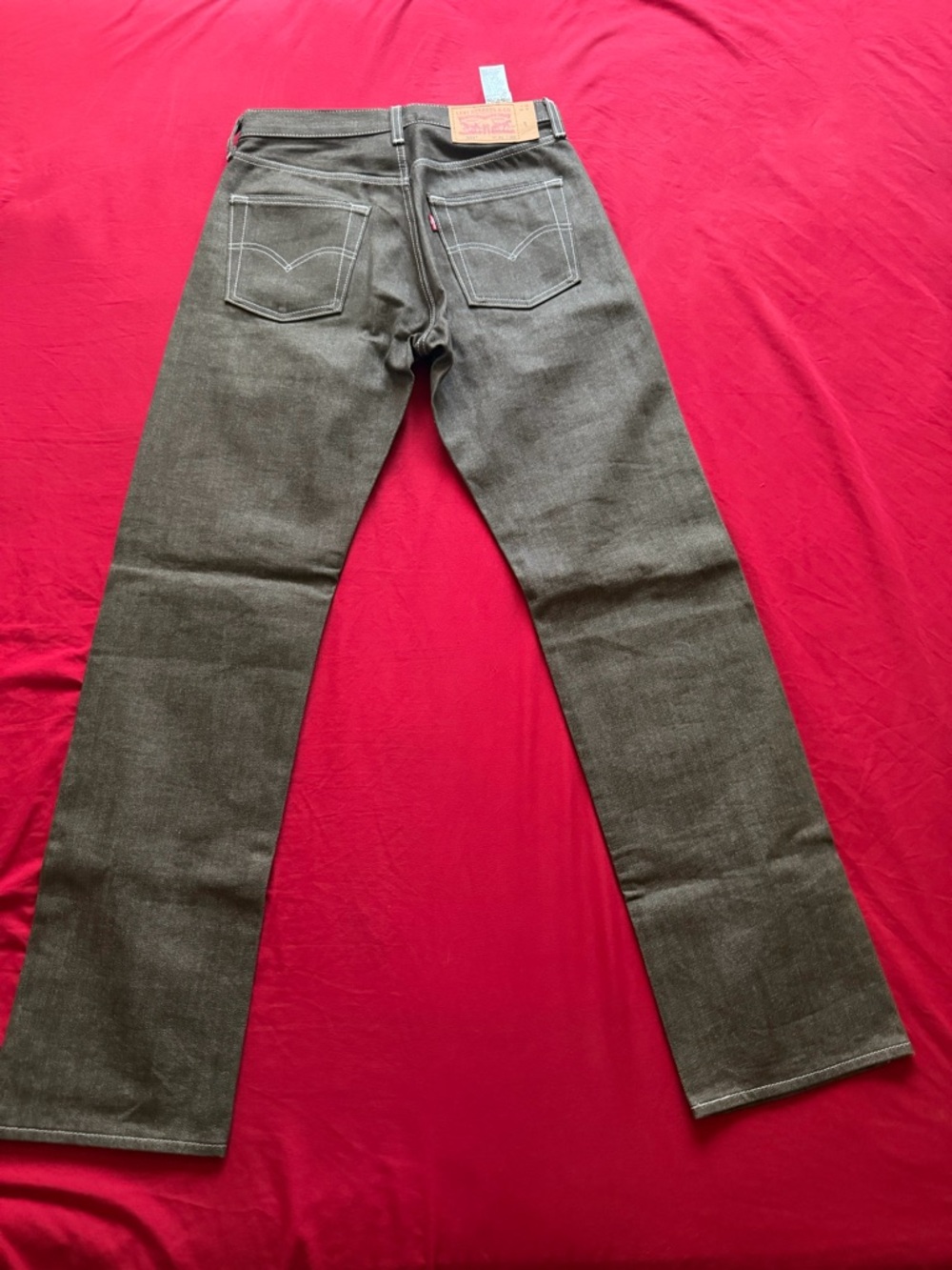 Levi's Men's Straight-Leg Olive Brown Denim Jeans